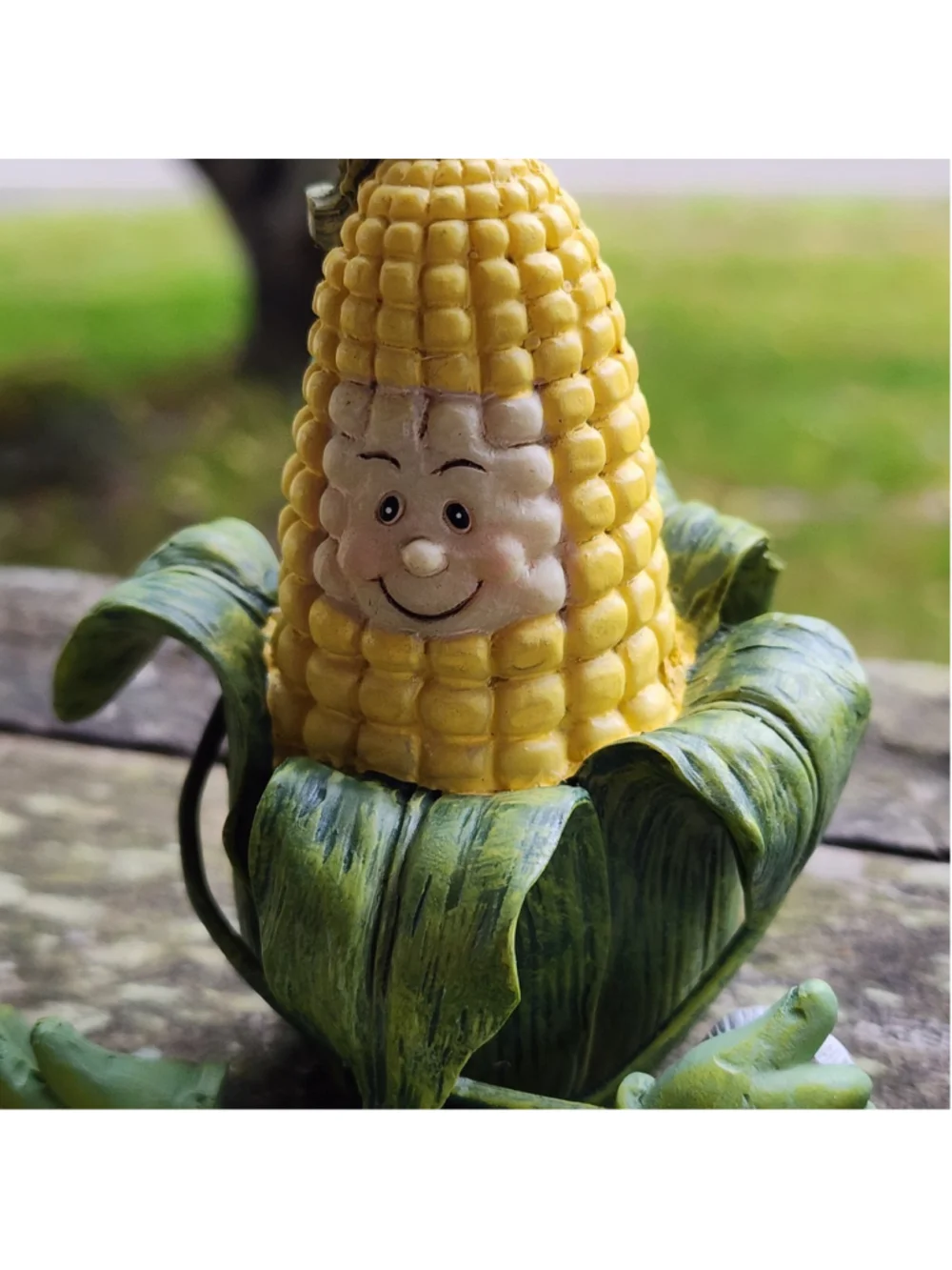 Vintage Anthropomorphic Corn on the Cob Resin Shelf Sitters - Set of 3 Whimsical